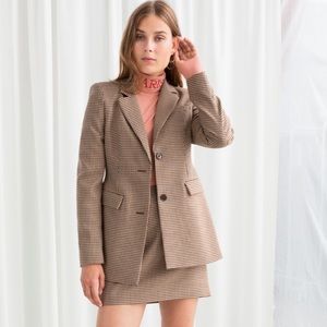 & Other Stories Houndstooth Blazer
